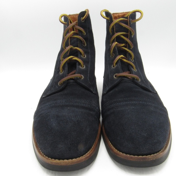 SuitSupply Sz 11 Black Suede Cap Toe Boots C3B B13